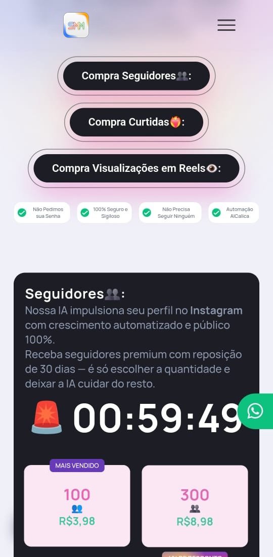 Pagamentos imediatos